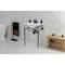 Kingston Brass 24Inch Console Sink with Brass Legs 4Inch, 3 Hole, WhiteMatte Black KVPB24187W4MB - alternate 6
